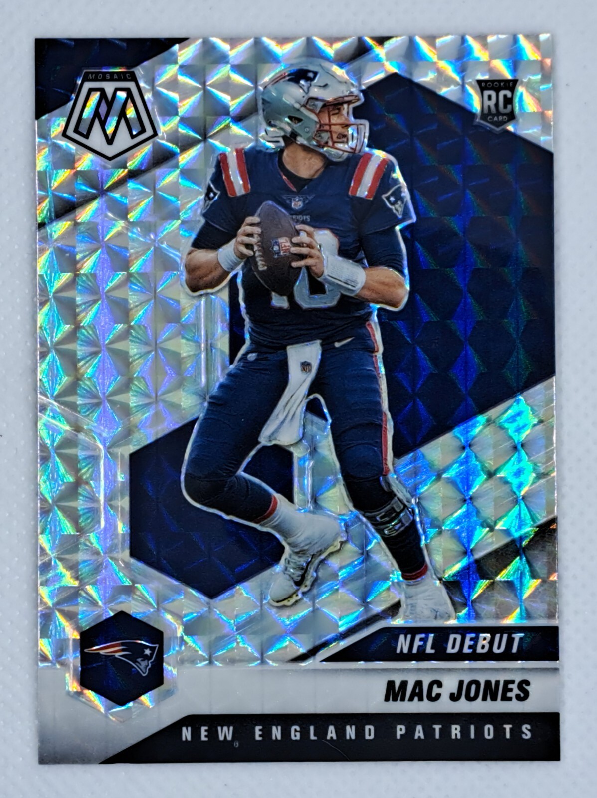 2021 Panini Mosaic Mac Jones NFL Debut RC Silver Prizm Patriots Rookie 49ers 245