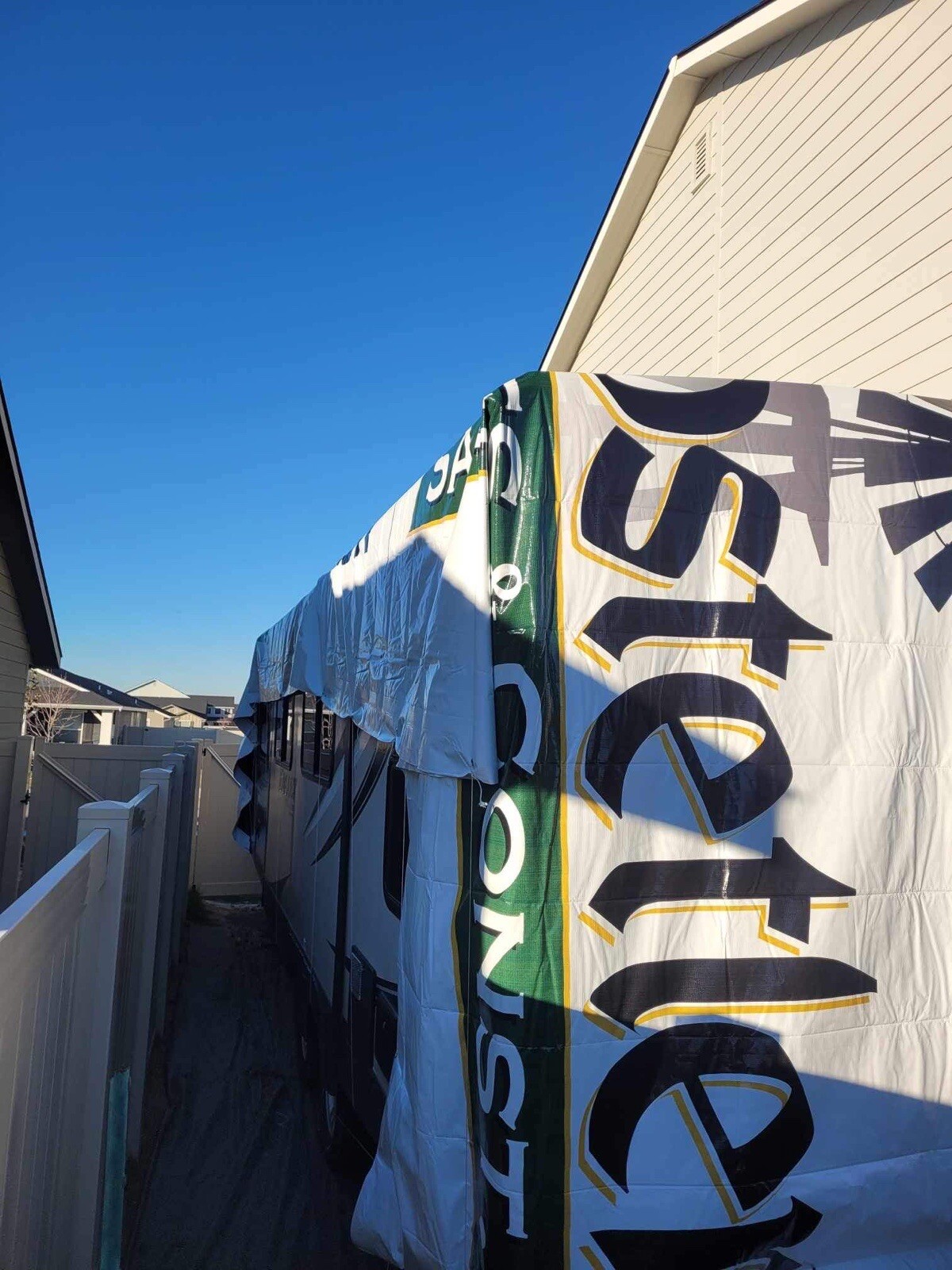 14x40 Heavy Duty Billboard Vinyl Tarp Waterproof, UV Protected