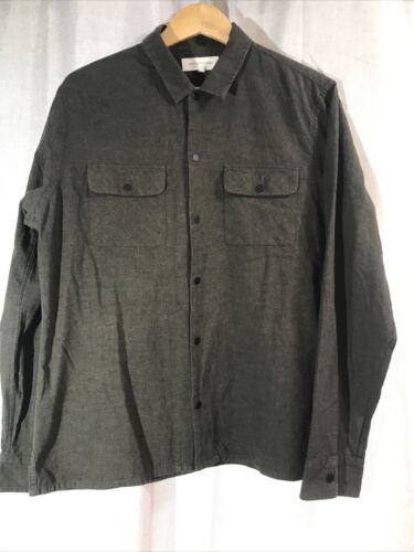 Camisa grande Frederik Anderson Copenhagen para hombre manga larga algodón verde - Imagen 1 de 24