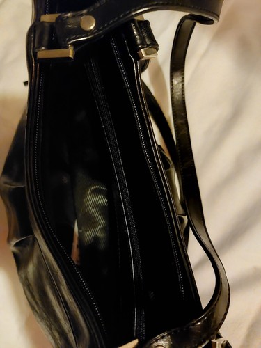 Handtasche schwarz 35 cm breit etwa 22 cm hoch - Bild 4 von 4