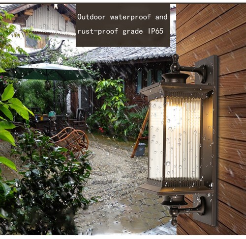 Porch Sconce Outdoor Motion Sensor Light Fixture Dusk to Dawn Wall Mounted Lamp