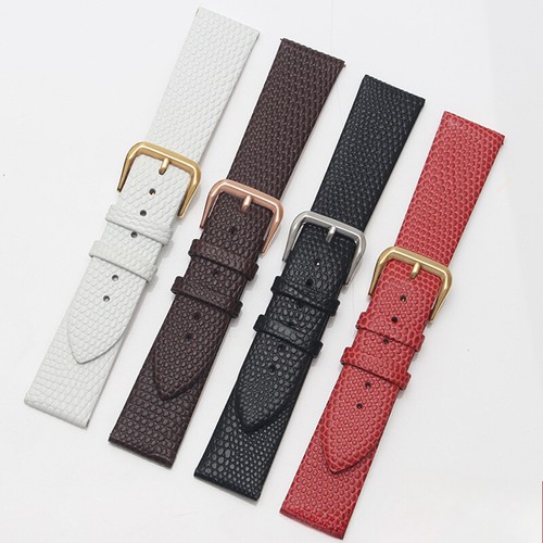 Ultradünnes Eidechsennarbenleder Uhrenarmband Armband Rindslederarmband 10mm-22mm - Bild 1 von 46