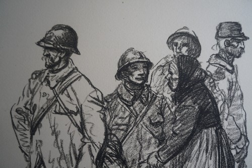 WW1 Lithograph At The Cantonment Signed Steinlen - Picture 4 of 8