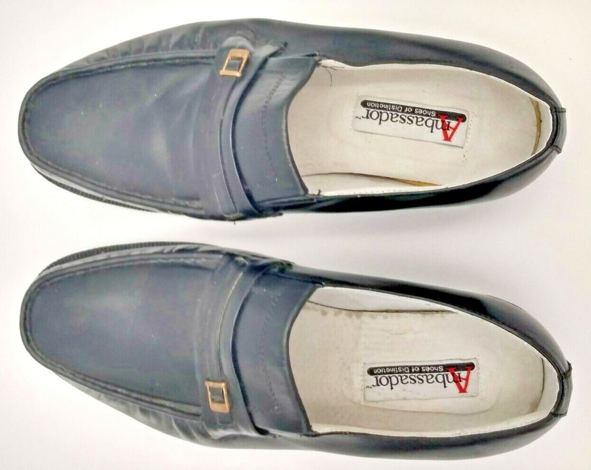 Men's Black AMBASSADOR Shoes of DISTINCTION Leather Upper