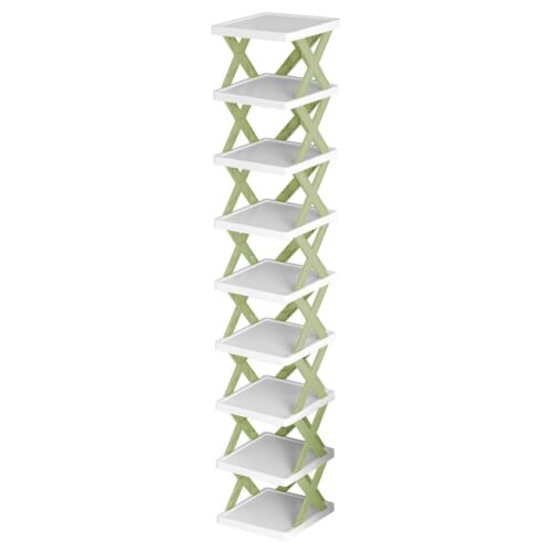 9-Tier Shoe Rack Storage Small Shoe Rack Narrow DIY Adjust Shoe Shelf Organizer - Picture 11 of 23