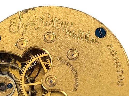 ANTIQUE ELGIN GRADE 95 MOVEMENT & DIAL POCKET WATCH, SIZE 6, 7 JEWEL No. 3058706 - Picture 5 of 5