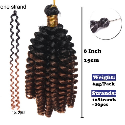 100% Real Natural Jamaican Bounce Spiral Twist Braids Crochet Hair Extensions US - Picture 6 of 25