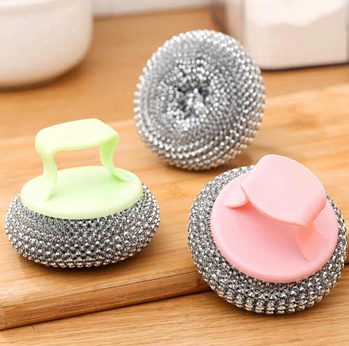 4PCS Removable Steel Wire Scrub Brush - Non-Shedding, Non-Scratch - Random Color - Picture 8 of 9
