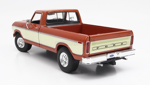 MODELLINO AUTO STATICO DIECAST FORD F-150 PICK-UP 1979 MARRONE BIANCO SCALA 1/18 - Foto 5 di 9