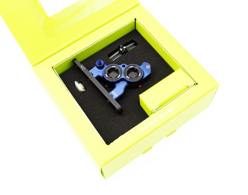 Pinza de freno hidráulica de 4 pistones para bicicleta Juin Tech ETF Road CX para 140 mm azul - Imagen 7 de 10