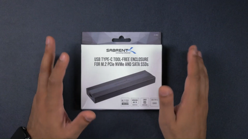Boîtier sans outil SABRENT USB 3.2 10 Gbit/s type C pour SSD M.2 PCIe NVMe et SATA - Vidéo 1 sur 1