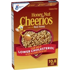 Honey Nut Cheerios Heart Healthy Gluten Free Breakfast Cereal with Whole Grai...