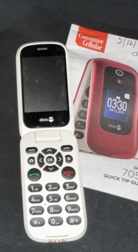 Doro 7050 DFC-0180 - czerwona (komórka konsumencka) ładowarka do telefonu z klapką 4G VoLTE - Zdjęcie 2 z 3