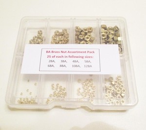 6 BA Brass Nuts pack of 25