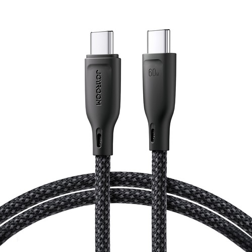 1M JOYROOM 60W USB Type C to Type-C Fast Charge Data Cable - Black - 第 1/6 張圖片