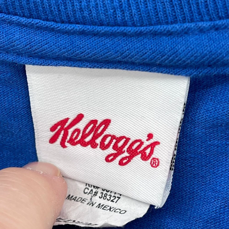 Camisa Kelloggs Hombres M Azul Hacer Algo de Ruido Camiseta Gráfica 2013 Camiseta Ropa de Calle Foto 4 de 4