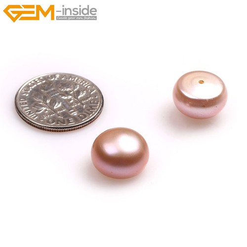 A+Half Drilled Freshwater Cultured Pearl For Earring 16 Pairs 11mm Stud Women - Picture 56 of 83