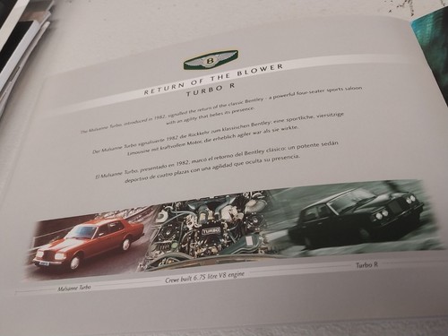 Folleto de historia de Bentley Motors de la década de 1990 - Imagen 9 de 12
