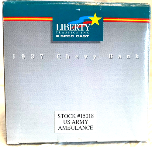 NIB Liberty Spec Cast 1937 Chevrolet U.S. ArmyAmbulance Bank (Seller Cat#0299) - Picture 2 of 8
