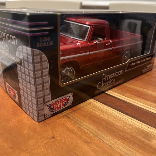 1969 Ford F-100 Pickup Truck rot 1/24 Diecast Modell - Bild 4 von 12