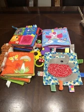 Cloth Baby Books My First Book Soft Teether Mirror Girl Boy Kids Lot Of 4