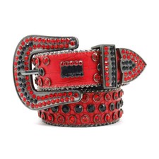 Women Western Rhinestone Belt Punk Rivet Studded Cowgirl Cowboy Belts for Men