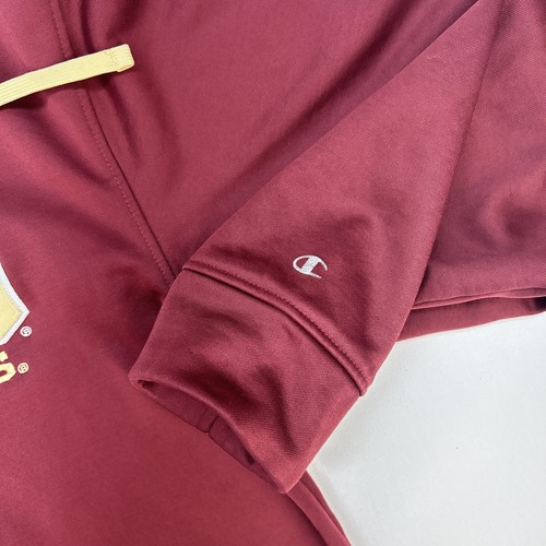 FL State University Seminoles Champion Hooded Active Sweatshirt Men M Burgundy - Picture 6 of 13