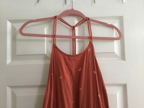 Roxy Maxikleid Größe Small Bindeband Kordelzug Taille T-Ausschnitt hinten - Bild 4 von 7