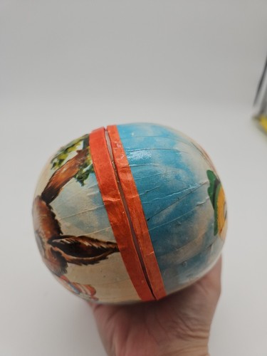 Huevo de Pascua grande alemán occidental de colección de papel maché - relleno de anidación - patos de 6 - Imagen 5 de 13