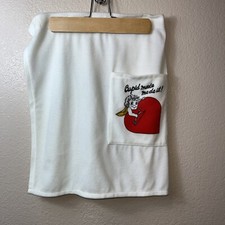 Vintage 1960  s Jockey Terry Cloth Menswear Cupid Heart Bath Kilt Towel