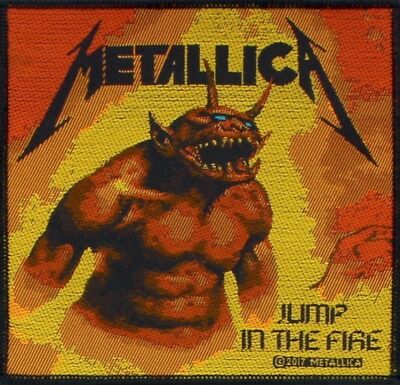   Metallica - Jump In The Fire gewebter Aufnäher-woven Patch Neu & Official!