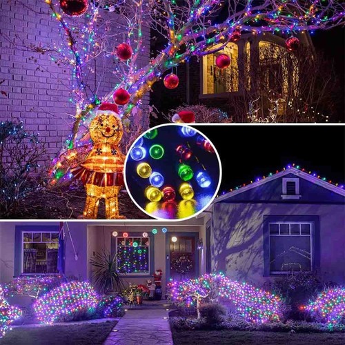 LED Solar String Lights Outdoor Garden Yard Decor Lamp Waterproof Fairy Light - Picture 2 of 26