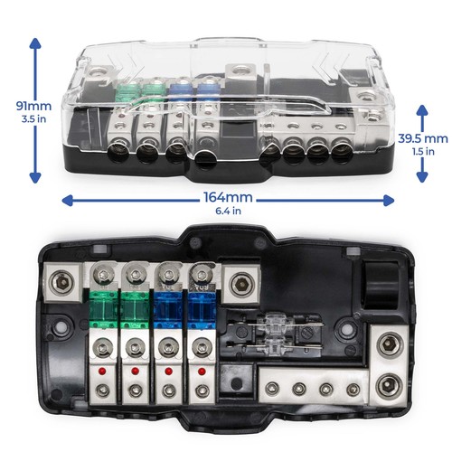Mini Anl Fuse Holder Distributor 30A 60A 80A Distribution Block Input Output - Picture 3 of 4