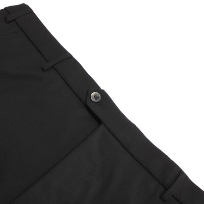 Meyer NWT Bonn Dress Pants Size 58 42 US In Solid Black Polyester/Wool Blend