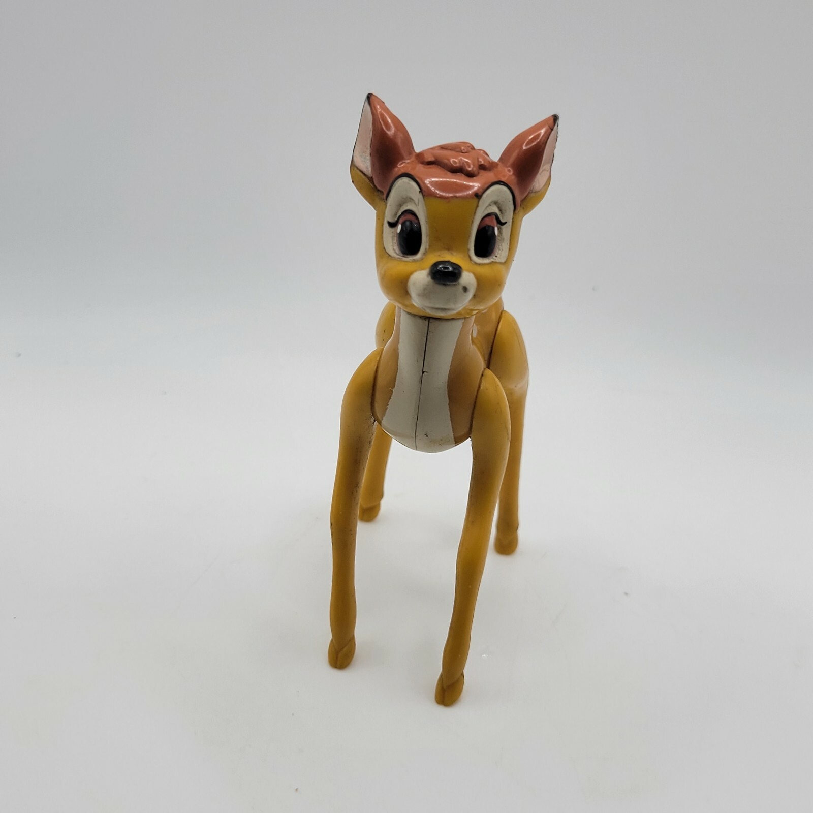 Vintage Disney Bambi Plastic Figurine 3.5 With Movable Legs And