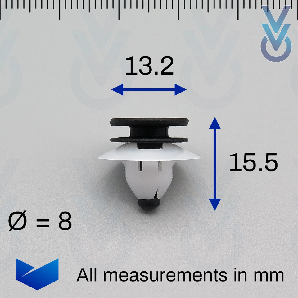 10x VVO® clips para barra de entrada para algunos Volvo Foto 2 de 4