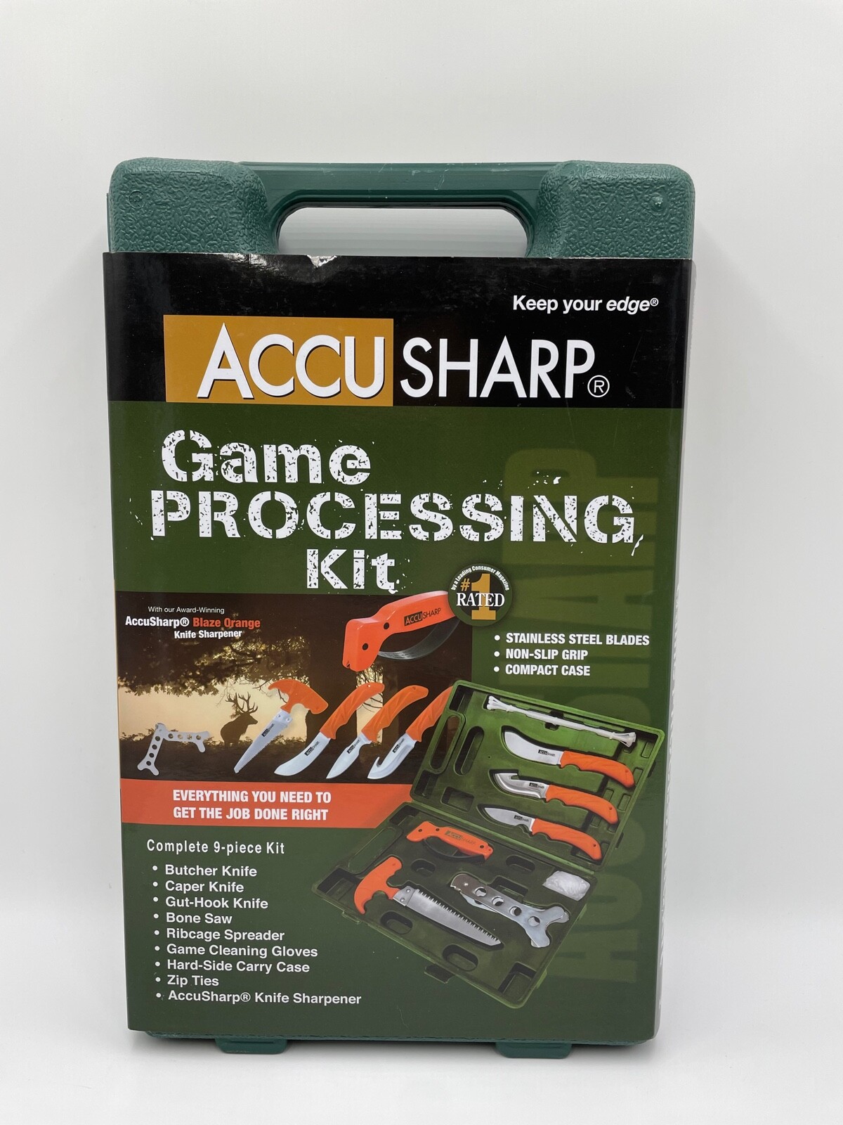 AccuSharp 9Piece Game Processing Kit With Carrying Case 15896007286 eBay