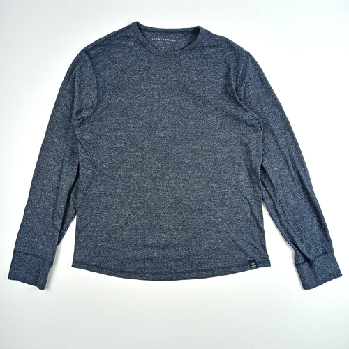 Lucky Brand T-Shirt Mens Size M Long Sleeve Crew Neck Cotton Polyester Blue - Picture 2 of 13
