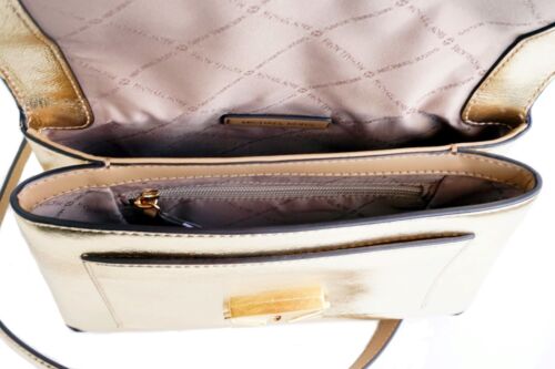 Michael Kors Damen Tasche Umhängetasche Cece MD Flap Pkt Shldr Pale Gold Neu - Bild 10 von 11