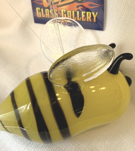Handgeblasenes Glas große Hummelbiene hängende Kunst Figur Ornament Sonnenfänger - Bild 9 von 16