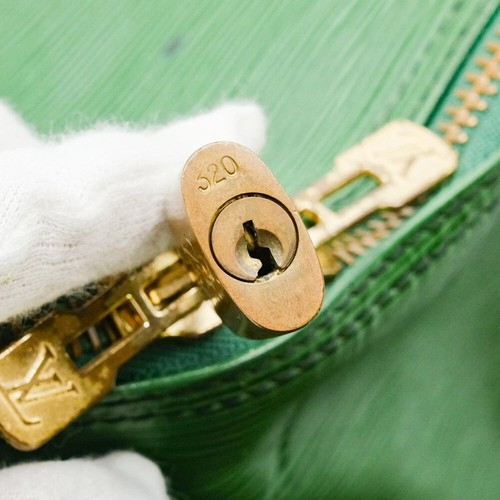 Auth LOUIS VUITTON M42964 Epi Leather Keepall 50 Boston Bag Green - Picture 15 of 17