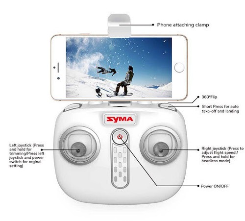 Syma X22W RC Wi-Fi FPV Beginner Mini Drone with 720p HD Camera & 2 Batteries - Picture 5 of 7
