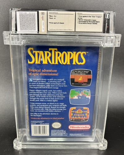 Star Tropics Nintendo NES WATA Graded 9.2 A FACTORY SEALED CGC VGA NEW - Afbeelding 2 van 2