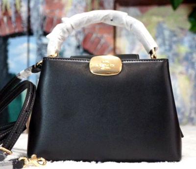 Coach Mini City Bag Black レザー 7105 COACH Mini Leather City Zip Tote Purse - Black - Womens