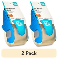 (2 pack) Pen+Gear Packing Tape with One-Handed Dispenser, Clear,1.88 in.x 50 Yd.