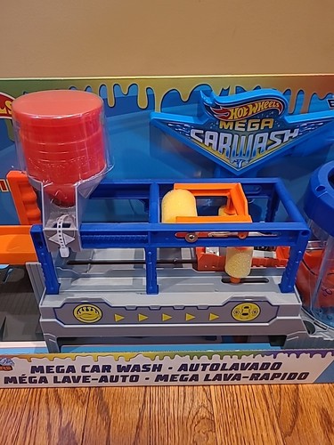 Rare Hot Wheels Color Change Mega Car Wash and Conveyer Belt Track Playset New - Picture 3 of 5