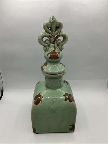 Rustic Stoneware Bottle Jar With Stopper Decorative (SN) - Picture 23 of 24