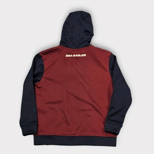 Manly Warringah Sea Eagles NRL Dynasty Players Maroon Black 1/4 Zip Hoodie 10J - Picture 3 of 10