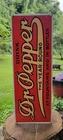 Dr Pepper soda Bottles & Fountain Vintage Retro advertising porcelain Sign