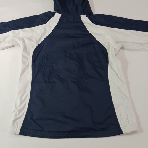 Columbia XL2335 Women's Blue & White Full Zip Hoodie Rain Nylon Jacket Size L - Picture 13 of 24